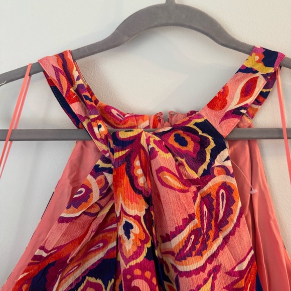 Soft Surroundings XL Maxi Dress Tiered Lined Paisley All Over Print NEW! - Picture 3 of 13